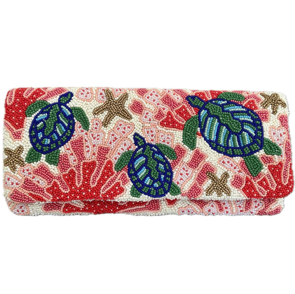 Tiana Designs Handmade Mini Beaded Clutch Bag - 6.5" x 4.25"