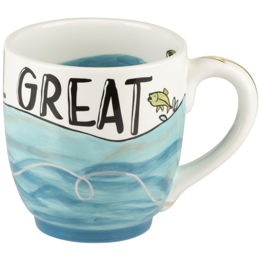 Glory Haus Ceramic "You're Reel Great" Fishing Mug - 16 oz.