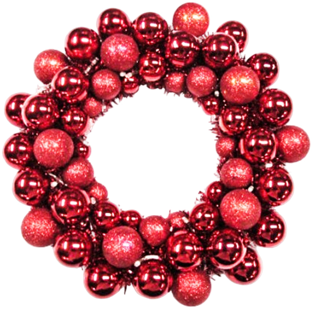 Winterland Assorted Bauble Light-Up LED Christmas Wreaths - 16"