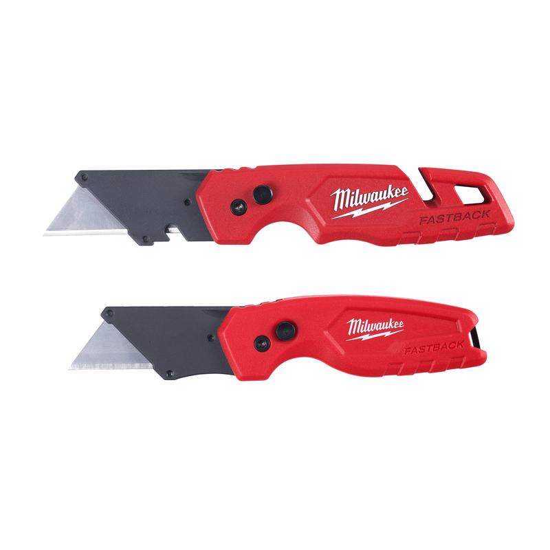 Milwaukee Fastback Press and Flip Folding Utility Knives - Set of 2