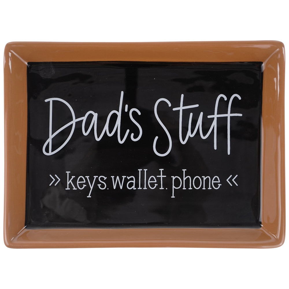Glory Haus "Dad's Stuff" Trinket Tray - 3.5" x 6"