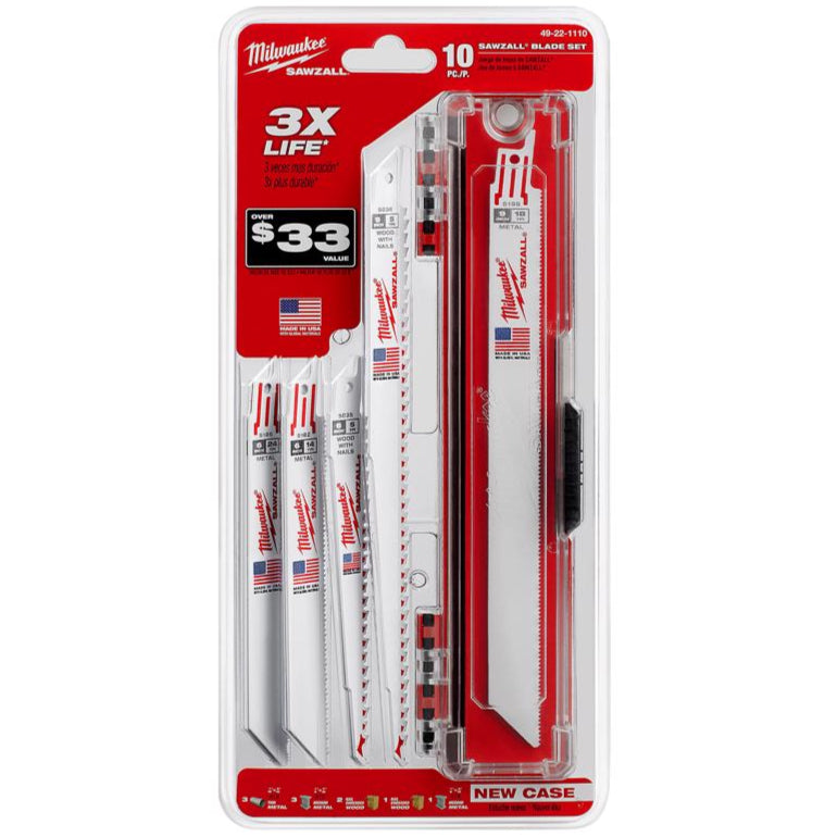 Milwaukee Sawzall 6" & 9" Bi-Metal Demo Blade Set - 10 pc.