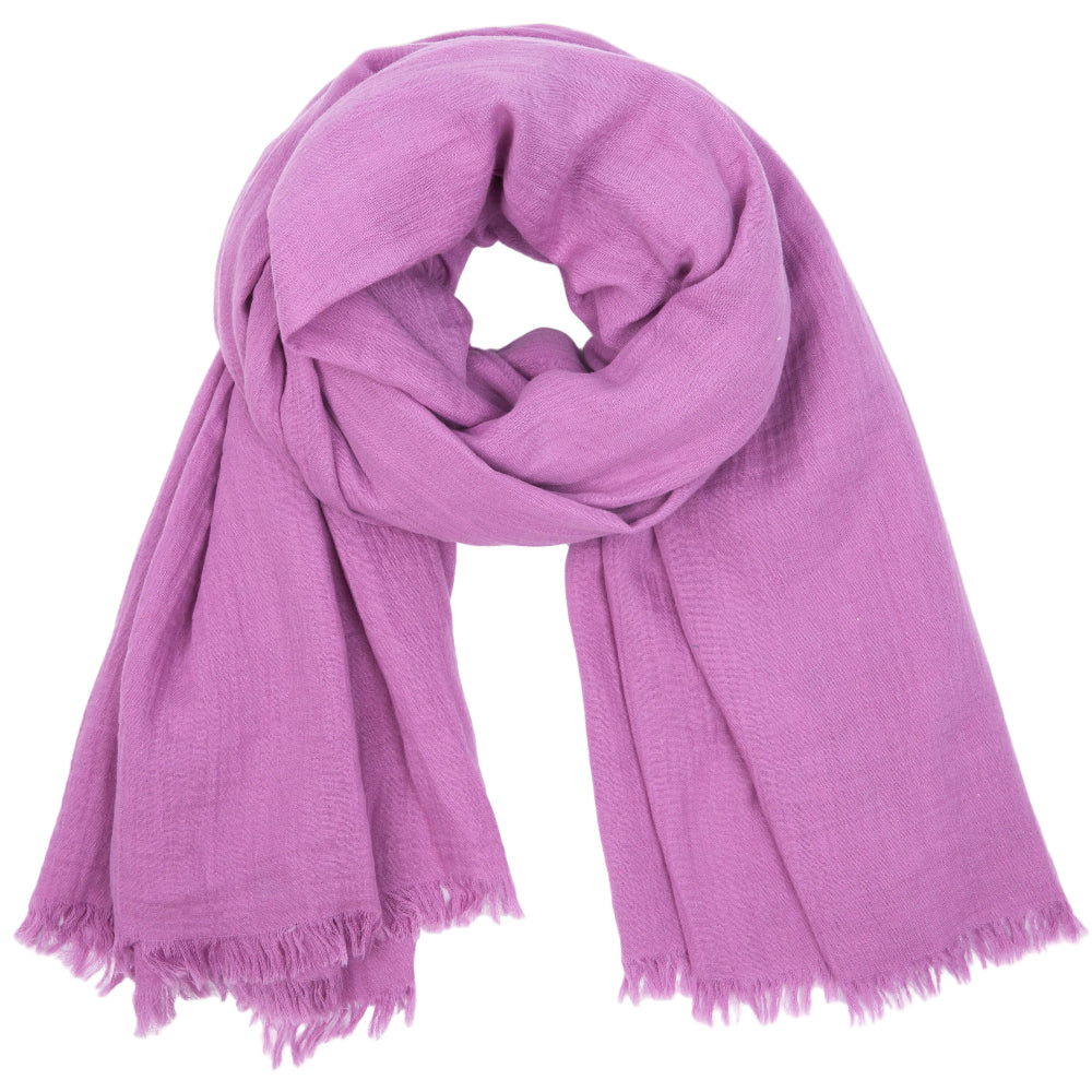 Saachi Cotton Fringed Light Scarves - 39" x 71"
