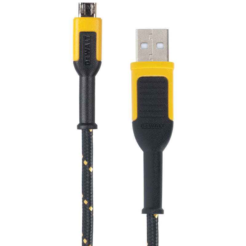 DeWalt Reinforced Micro USB to USB-A Cable - 6'