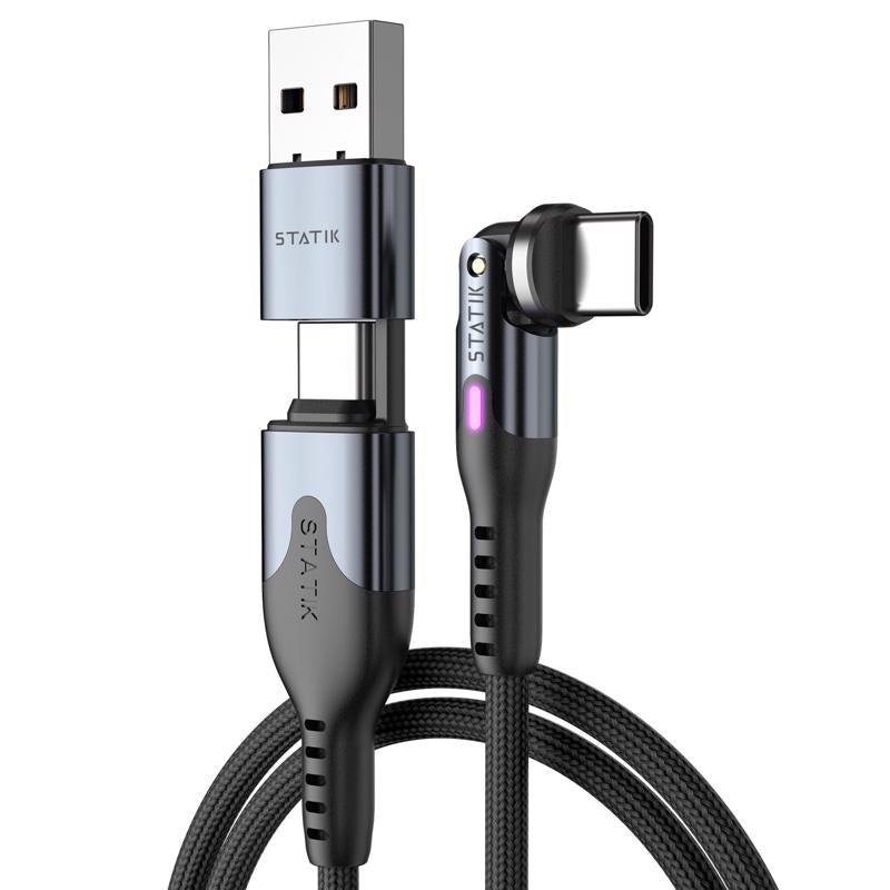 Statik PowerPivot USB-C to USB-C Charging Cable (w/ USB-A Adapter)