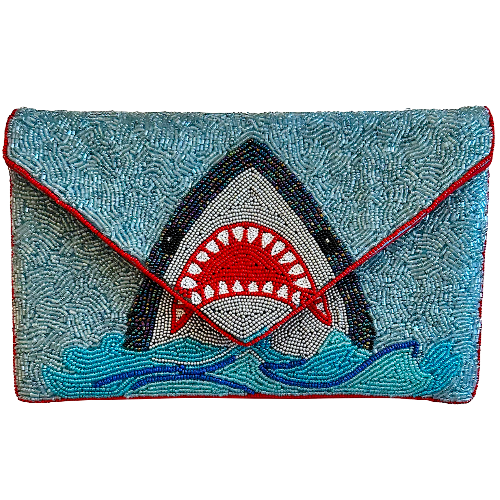 Lily Posh Beaded Crossbody Clutch Bags - 6" x 10"