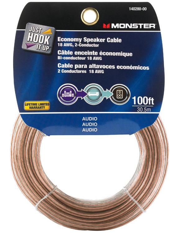 Monster 18 AWG Speaker Cable - 100'