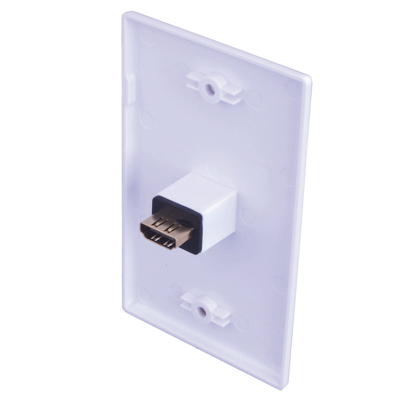 Monster 1G Plastic HDMI Wall Plate - White