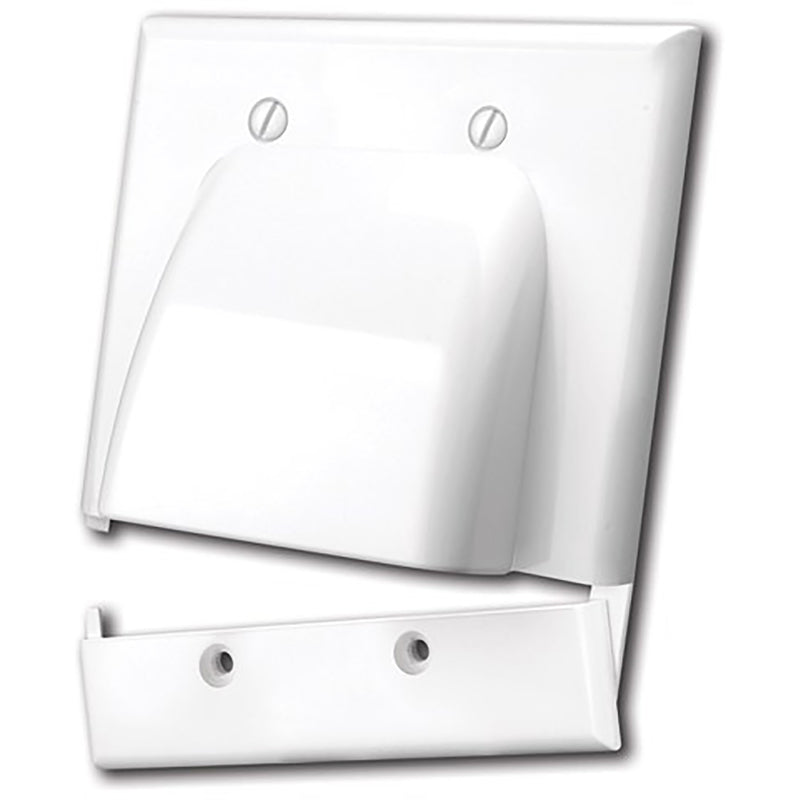 Monster 2G Plastic Cable/Telco Wall Plate - White