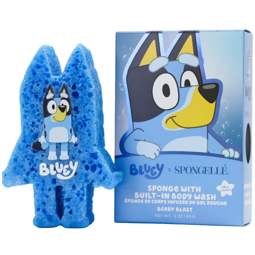 Spongelle Bluey & Bingo Soap-Infused Body Buffer Bath Sponges - 3 oz.