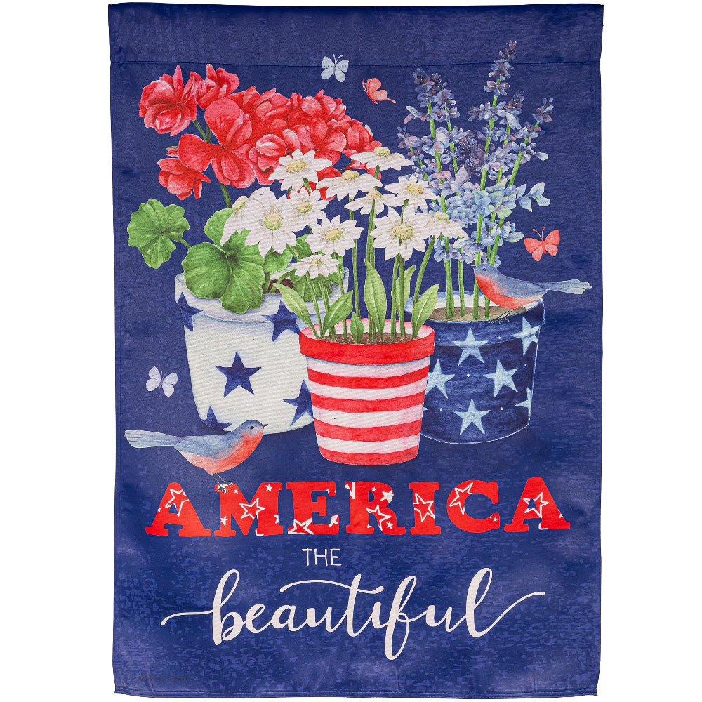 Evergreen Patriotic Themed House Flags - 28" x 44"