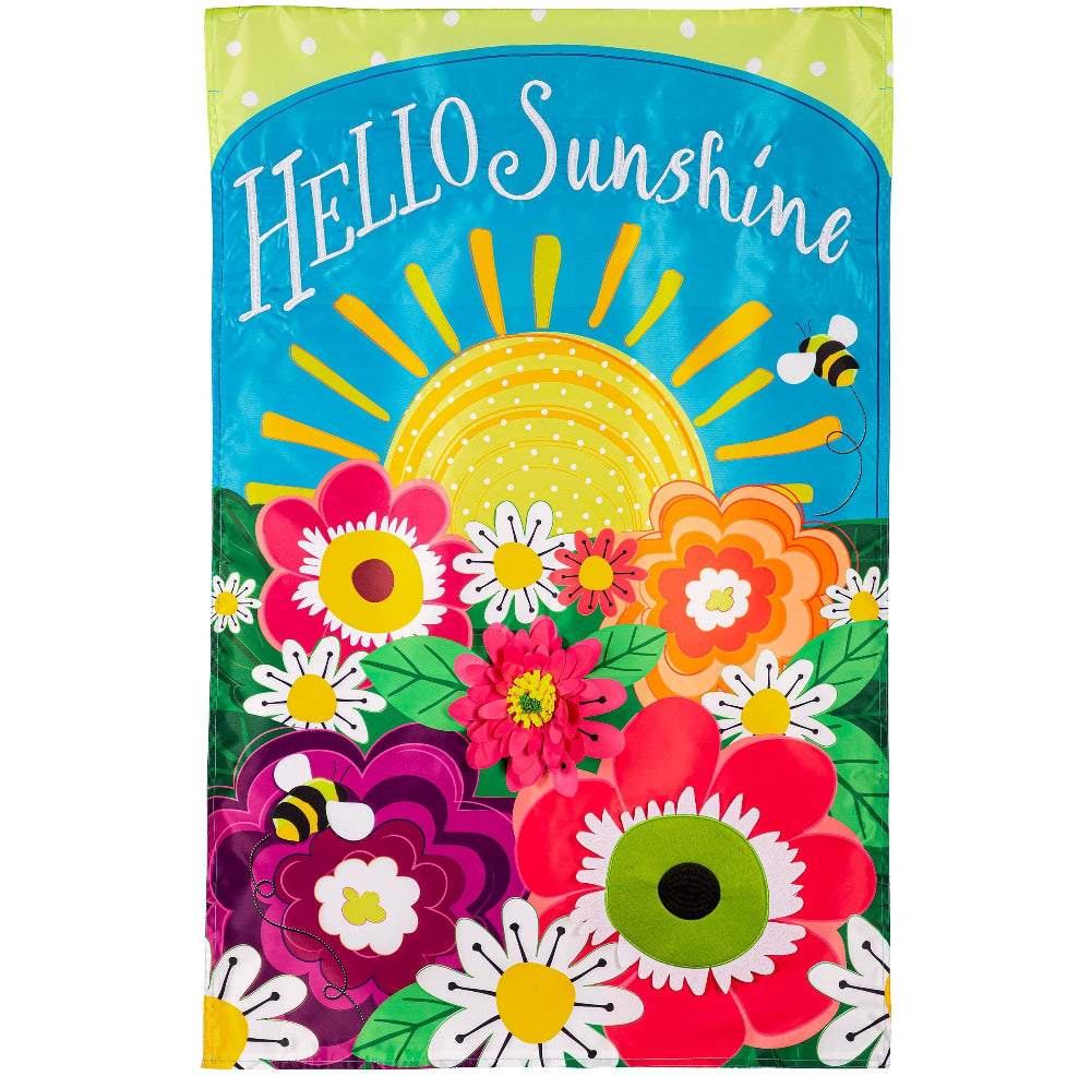 Evergreen Floral Themed House Flags - 28" x 44"