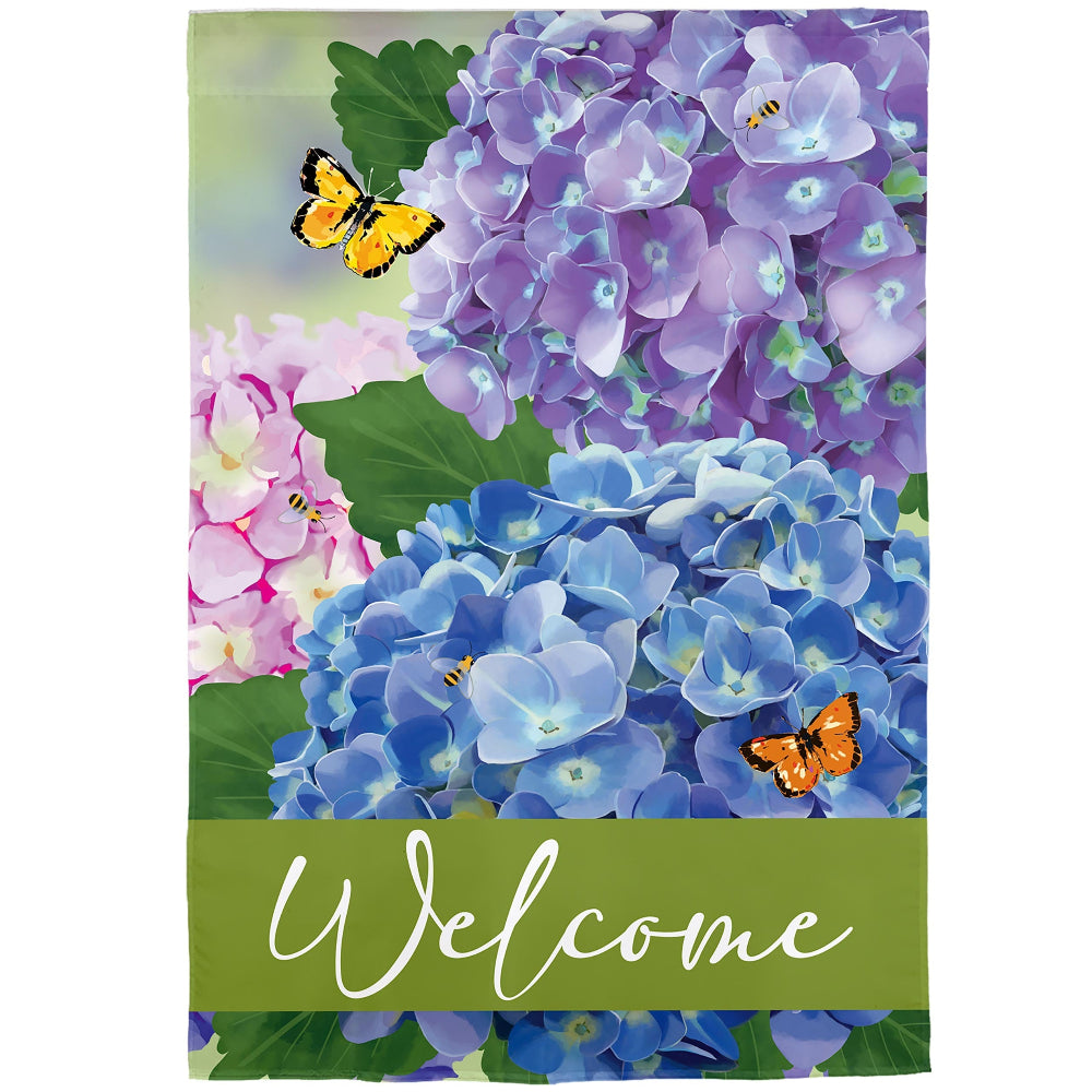 Evergreen "Welcome" Themed House Flags - 28" x 44"