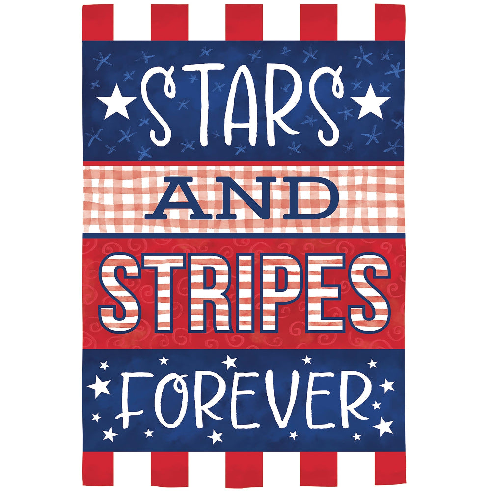 Evergreen Patriotic Themed House Flags - 28" x 44"