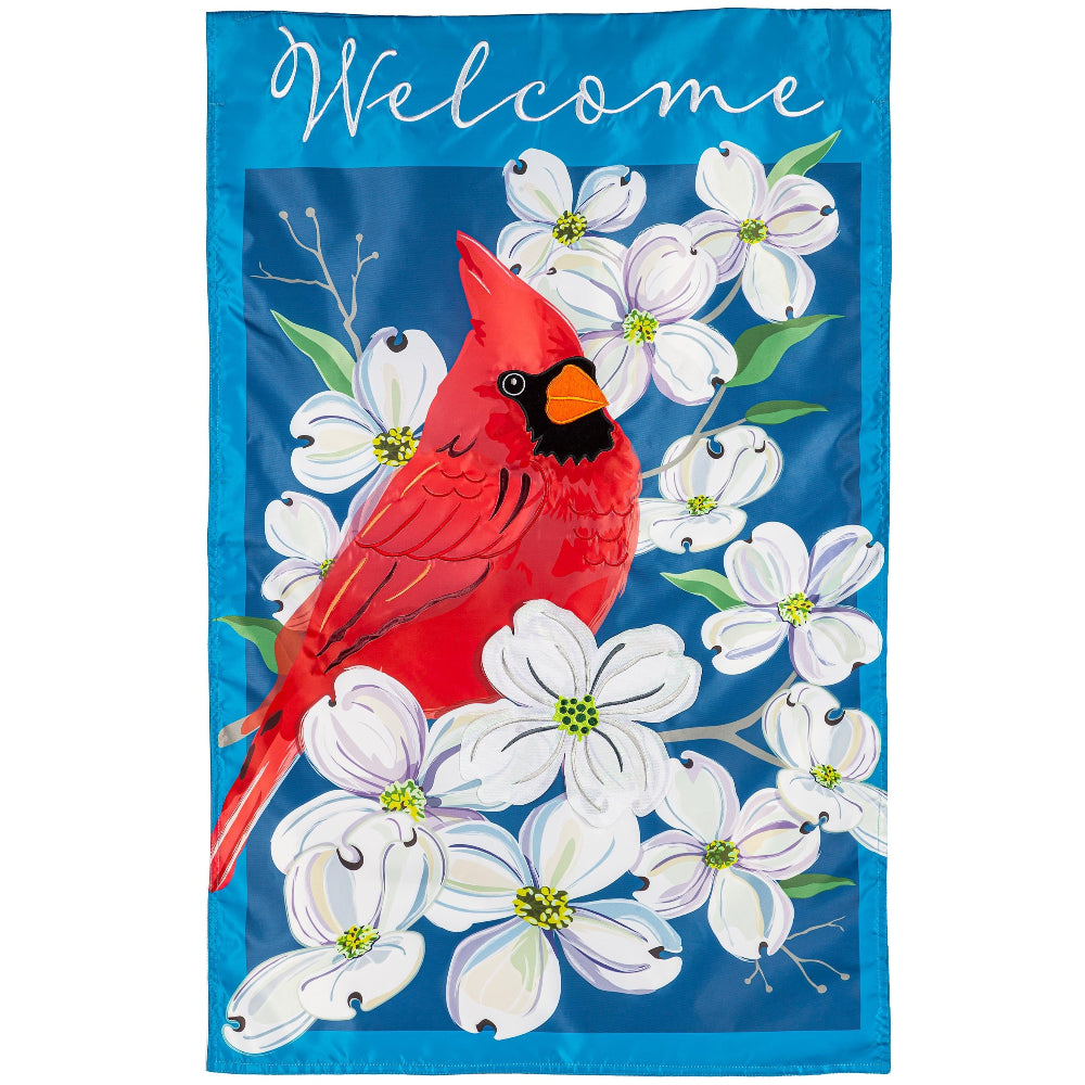 Evergreen "Welcome" Themed House Flags - 28" x 44"