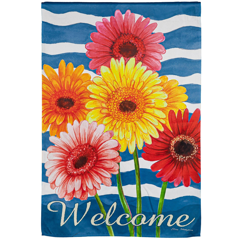 Evergreen "Welcome" Themed House Flags - 28" x 44"
