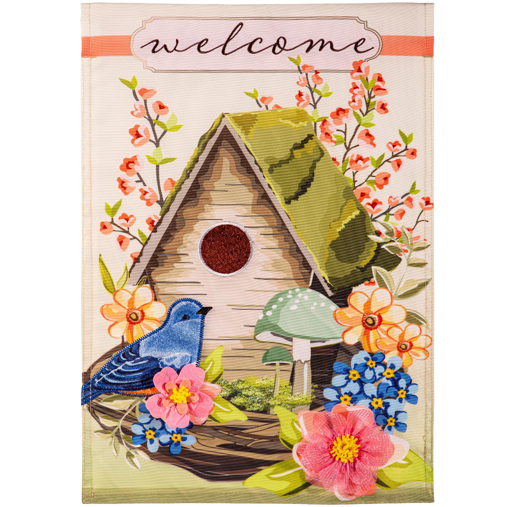 Evergreen "Welcome" Themed Garden Flags - 12.5" x 18"
