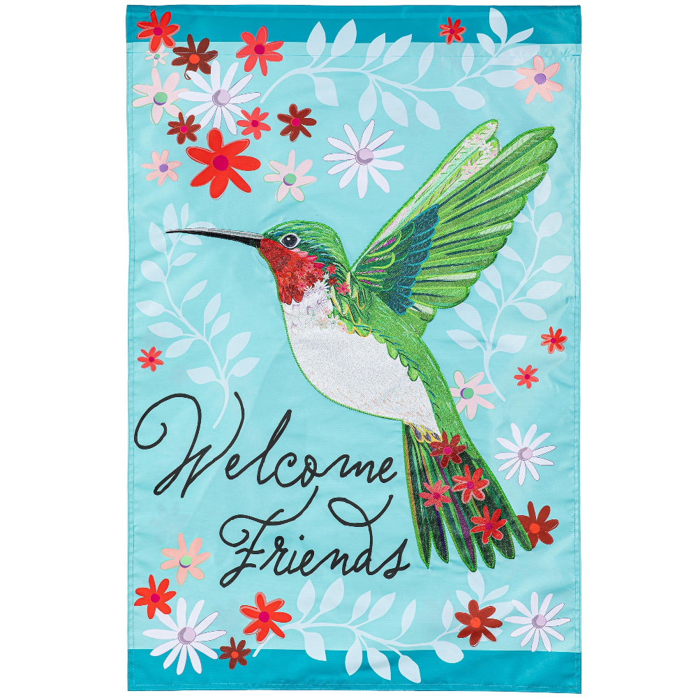 Evergreen "Welcome" Themed House Flags - 28" x 44"