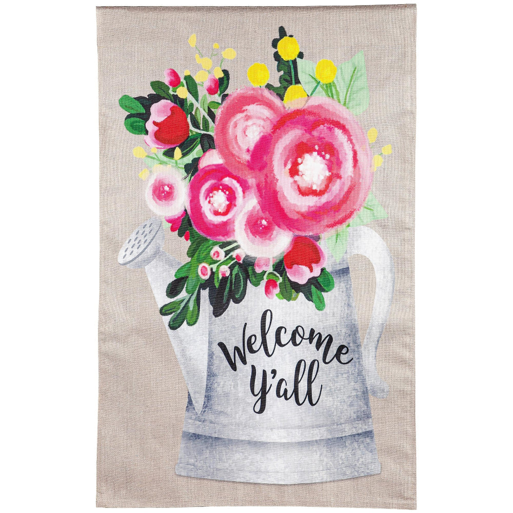 Evergreen "Welcome" Themed House Flags - 28" x 44"