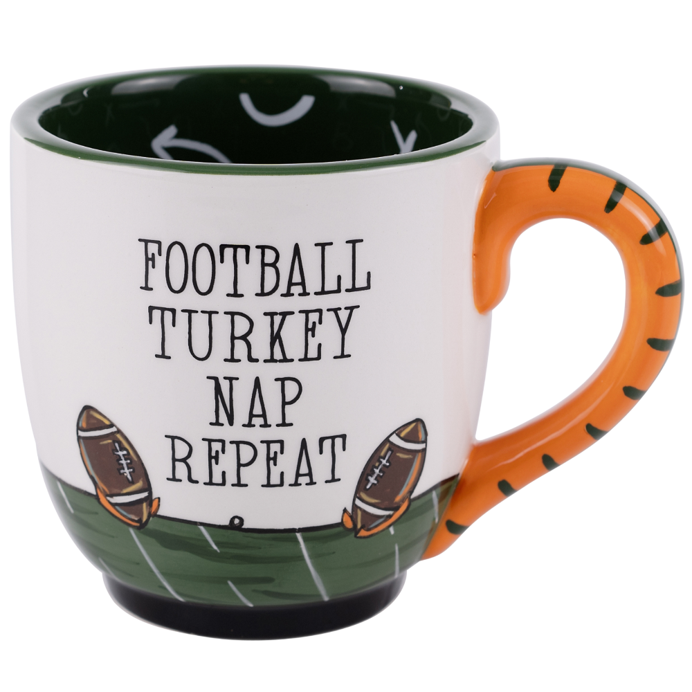Glory Haus "Football, Turkey, Nap, Repeat" Mug - 16 oz.