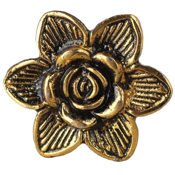 Knobco Bronze-Toned Pewter Flower Knob - 2"