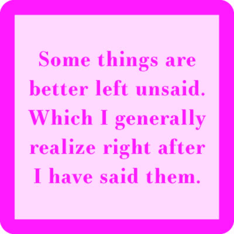 Drinks On Me Humorous Resin Drink Coasters - 4" x 4"