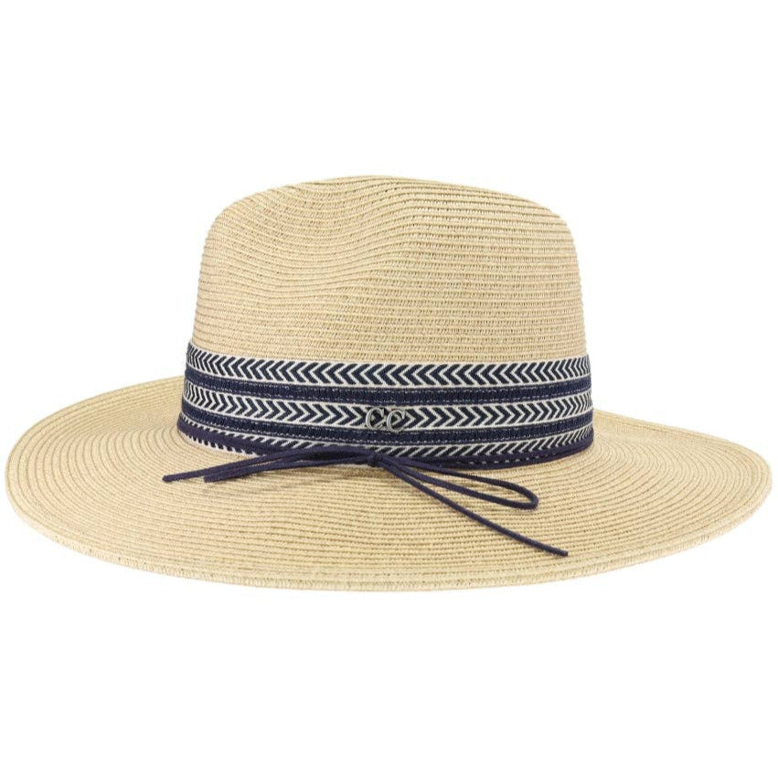 CC Chevron Band Panama Sun Hat