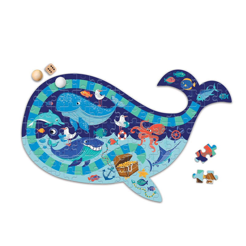 Play-Full Whale Shape Puzzle Game in Suitcase Storage Box