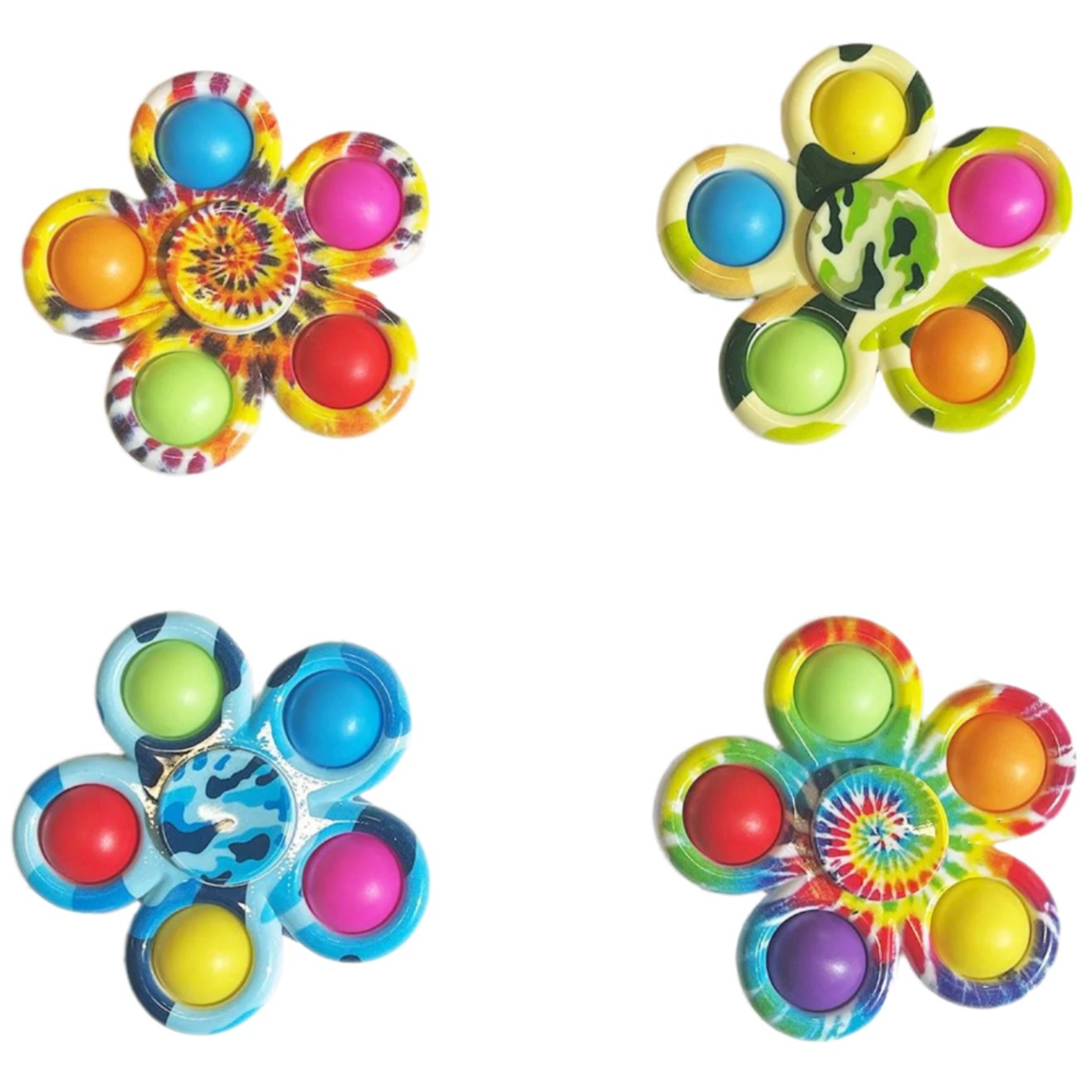 Bubble Popper + Fidget Spinner Stress Relief Toy