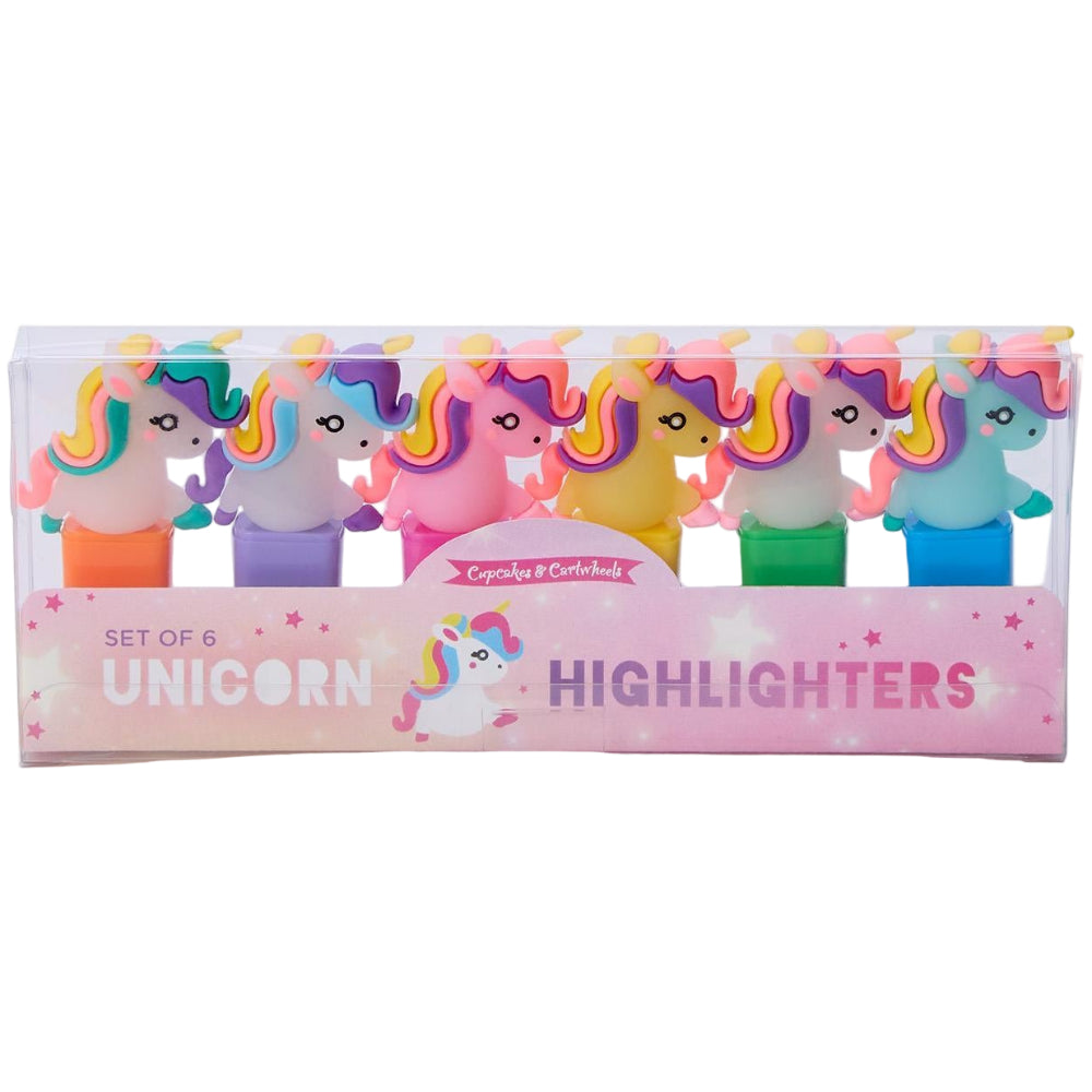 Cupcakes & Cartwheels Unicorn Highlighter Set - 6 pc.