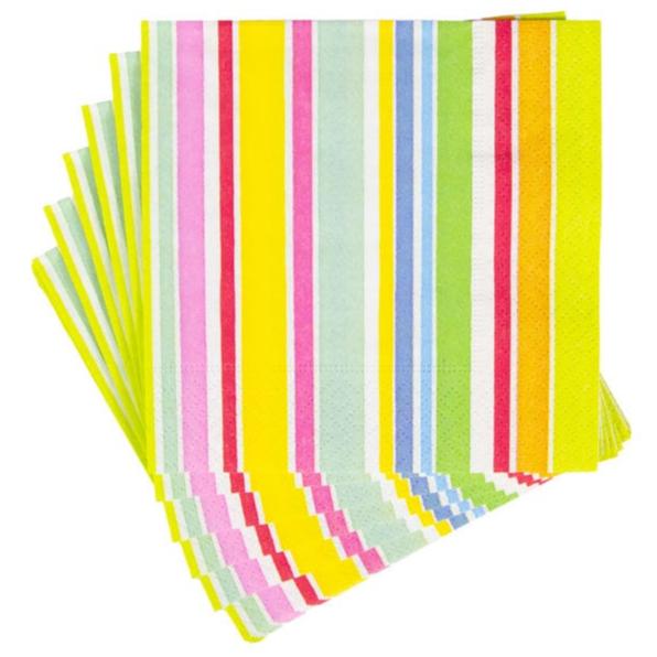 Caspari Cabana Striped Paper Napkins