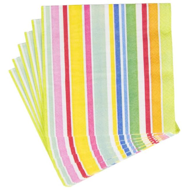 Caspari Cabana Striped Paper Napkins