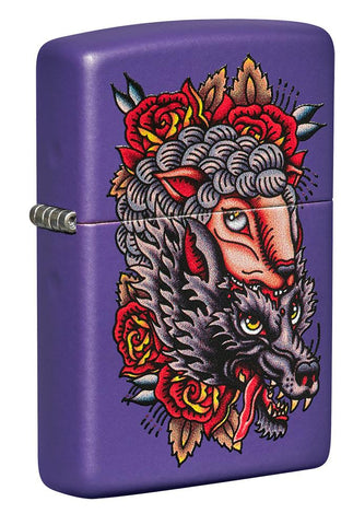 Wolf Design Zippo Lighter