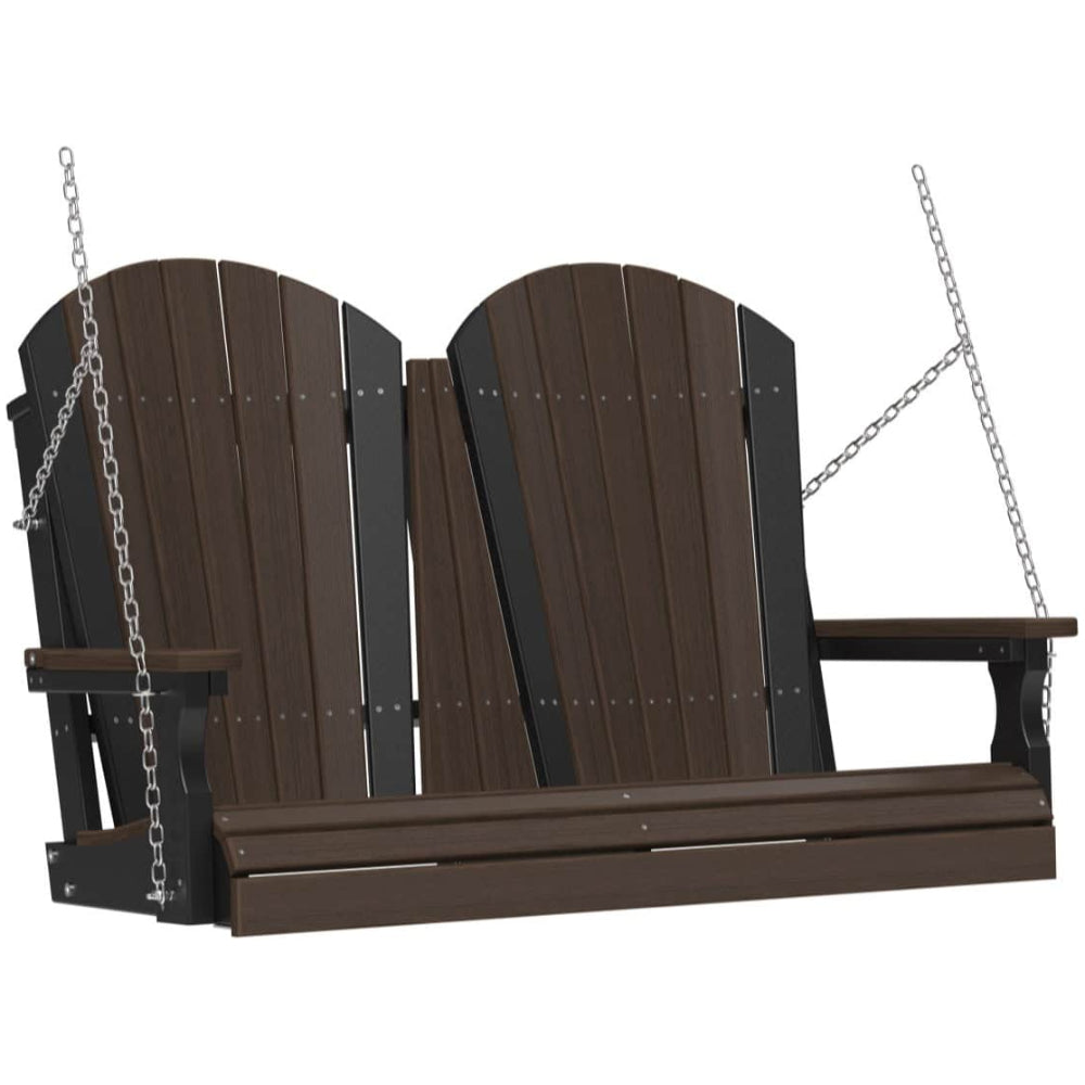LuxCraft Polywood 4' Adirondack Hanging Swing