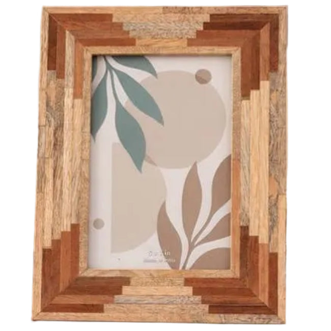 Sagebrook Angle-Patterned Wood Photo Frames