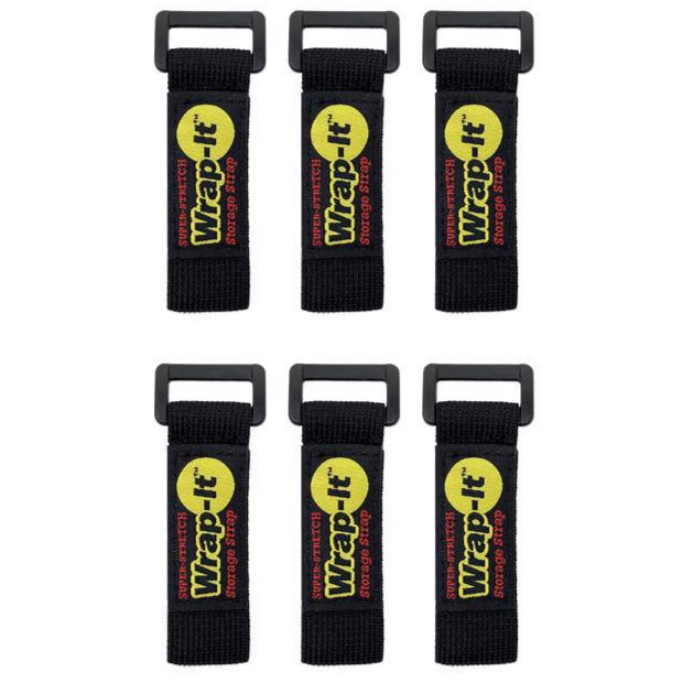 Wrap-It Super Stretch 6" Cable Management Straps - 6 pc.