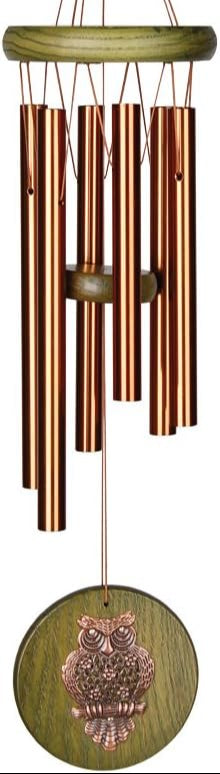 Woodstock Habitats Windchime (Green Owl) - 17"