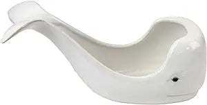 Ceramic Whale Spoon Rest, White