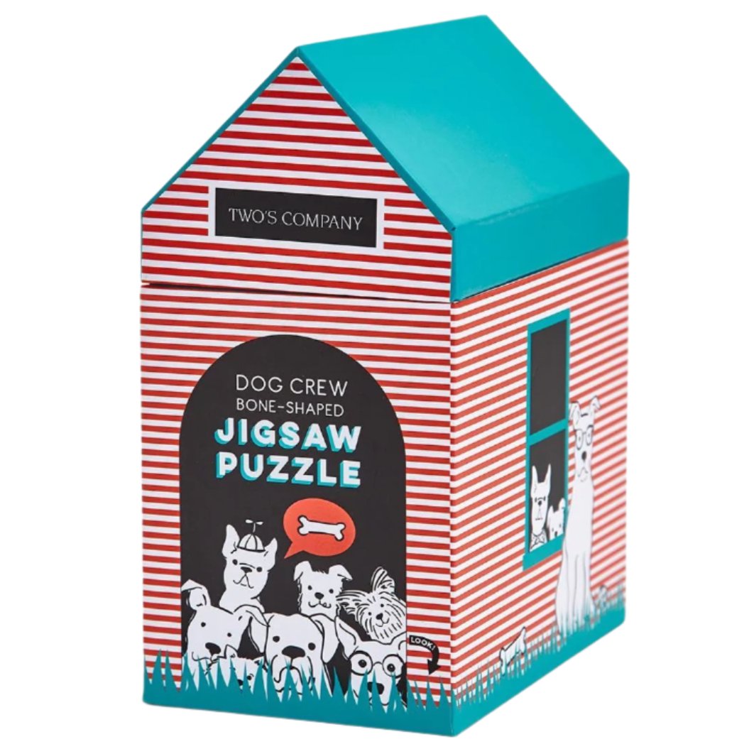 "Dog Crew" Bone-Shaped Jigsaw Puzzle - 1000 pc.