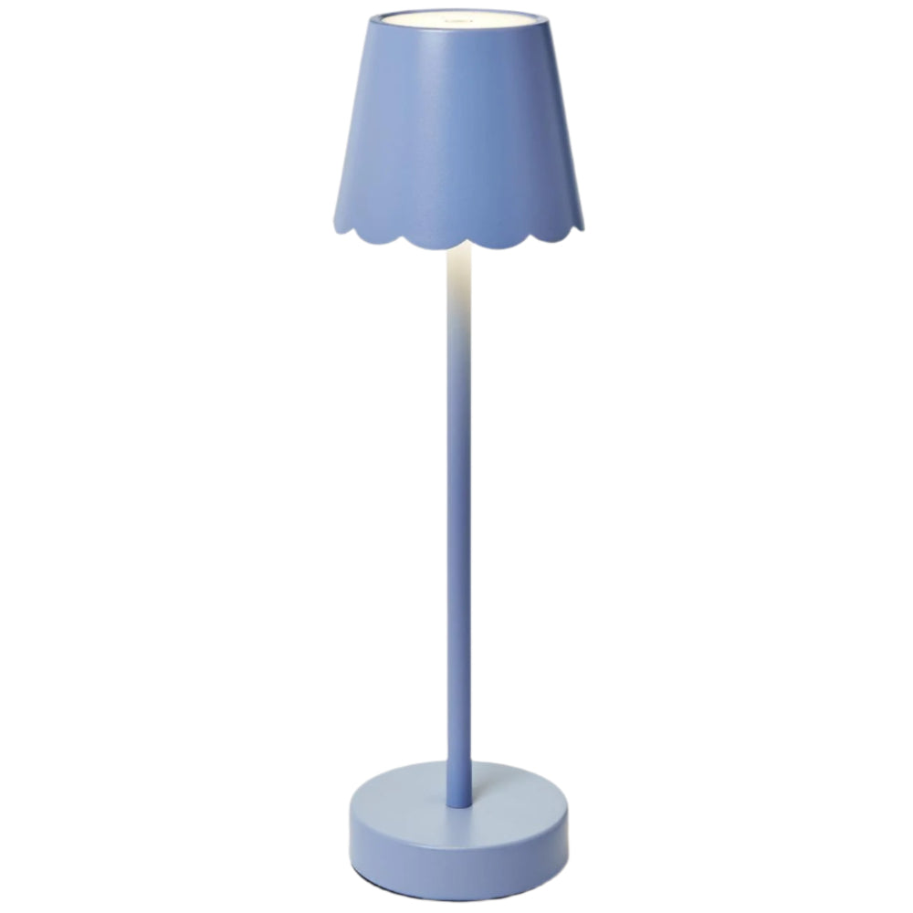 USB Rechargeable Mini Scalloped LED Table Lamp - 14.5"