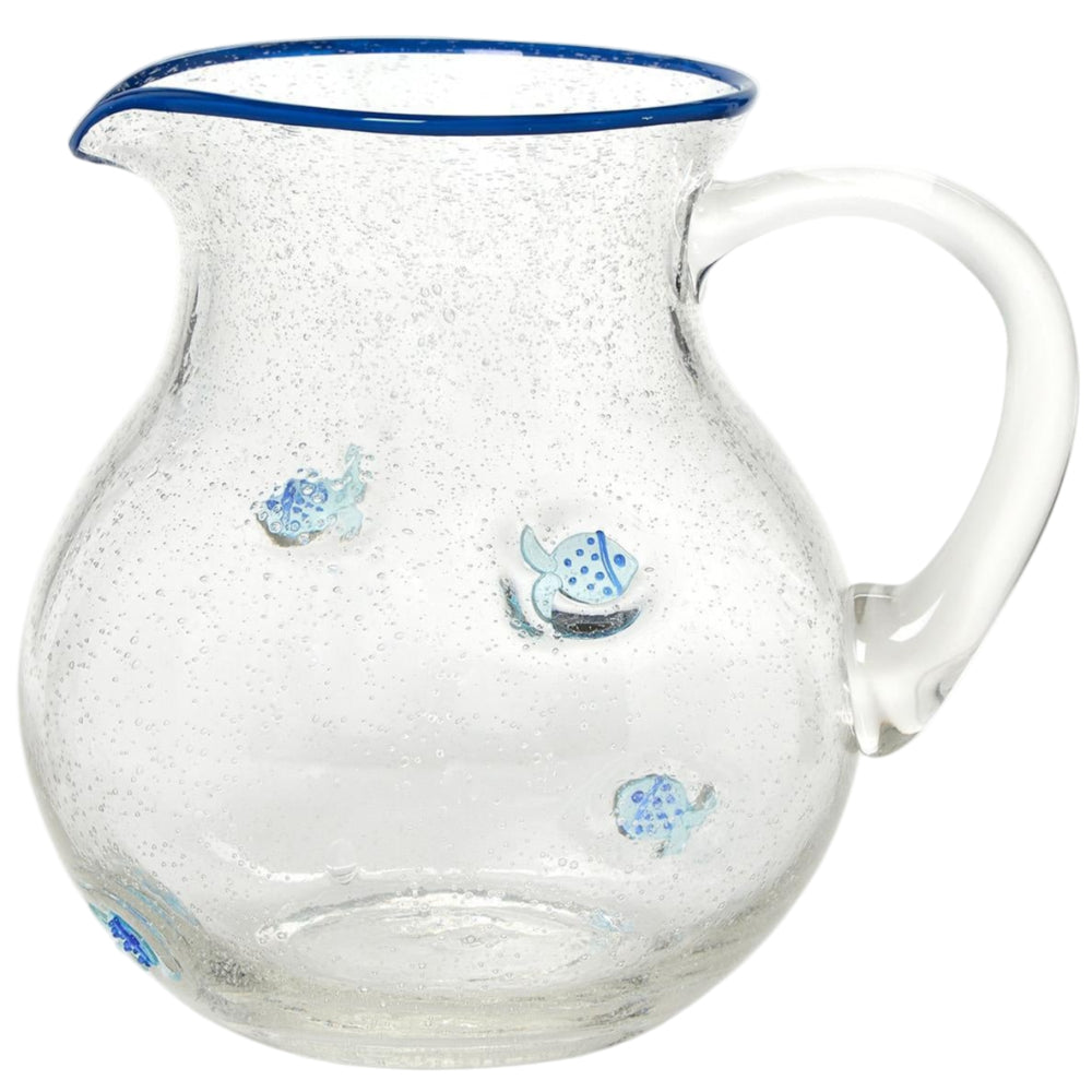 Hand-Painted Highball Fish Bubble Pitcher - 100 oz.