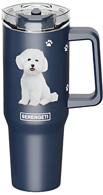 Serengeti Stainless Steel Dog Pattern Insulated Travel Mug - 40 oz.