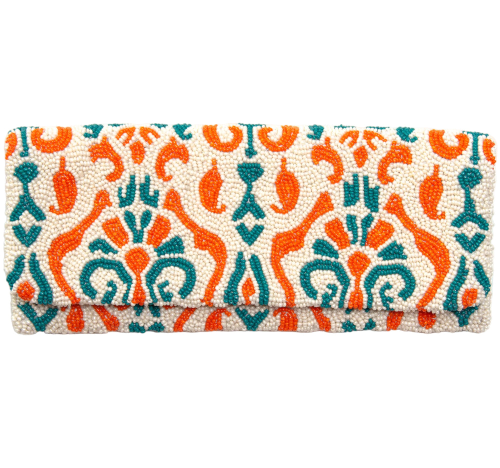 Tiana Designs Handmade Mini Beaded Clutch Bag - 6.5" x 4.25"