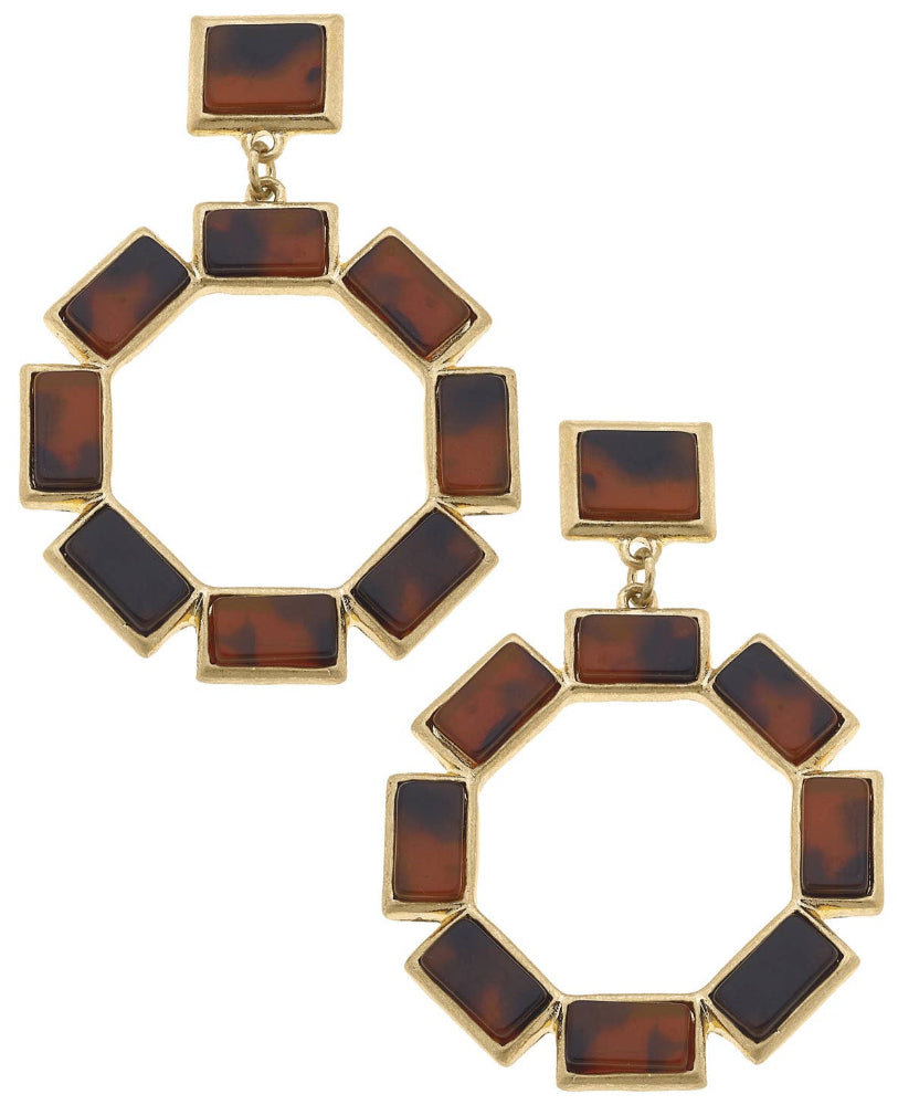 Canvas Style Halston Tortoise Resin Statement Earrings