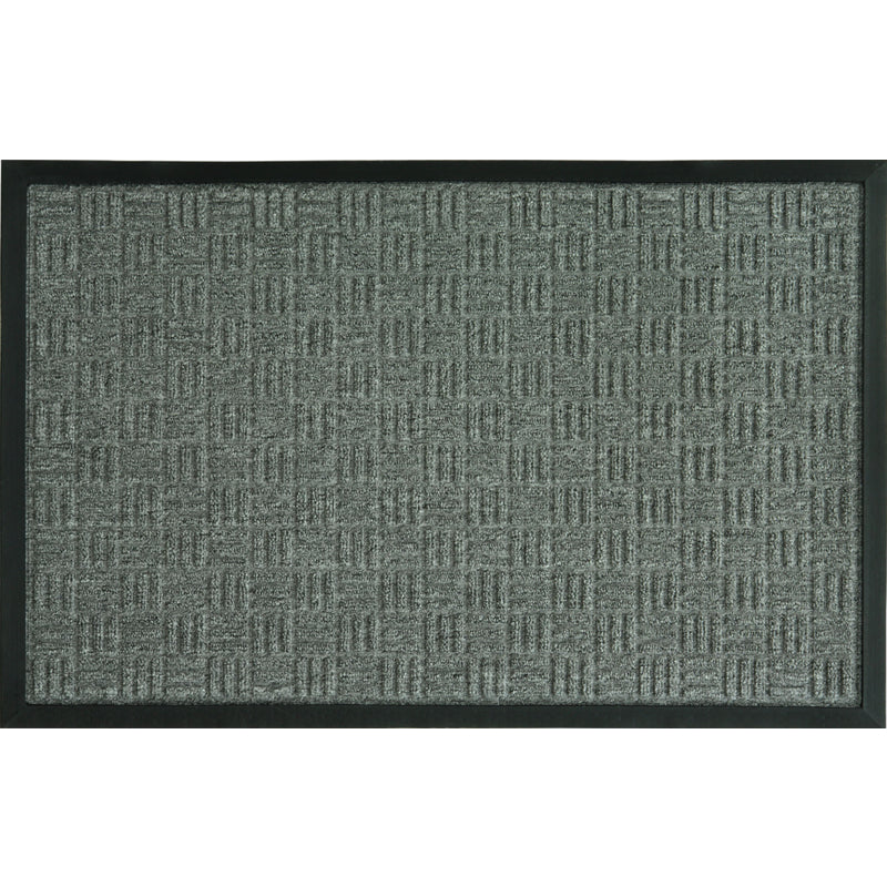 Parquet Olefin Rubber Floor Mat (Gray) - 18" x 30"