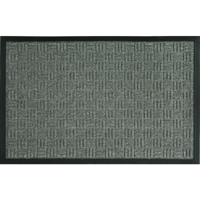 Parquet Olefin Floor Mat, Gray - 18" x 30"