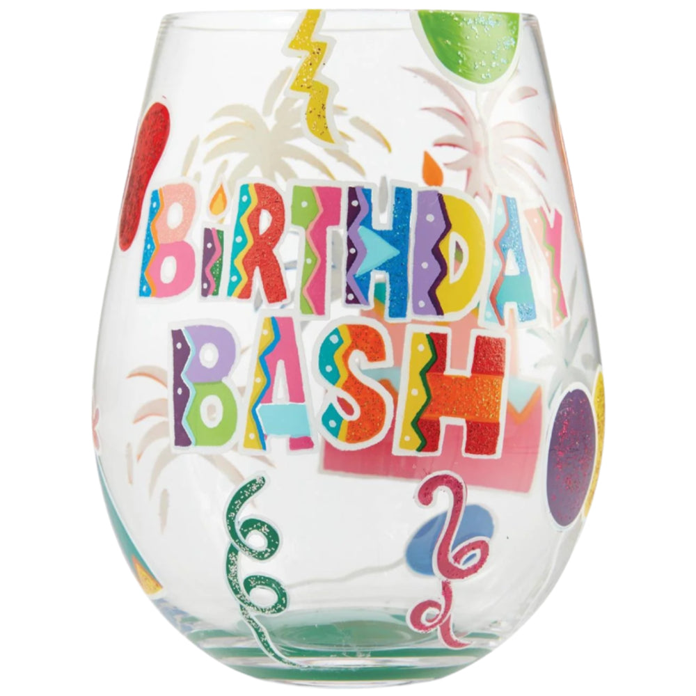 Lolita Hand-Painted Stemless Wine Glasses - 20 oz.