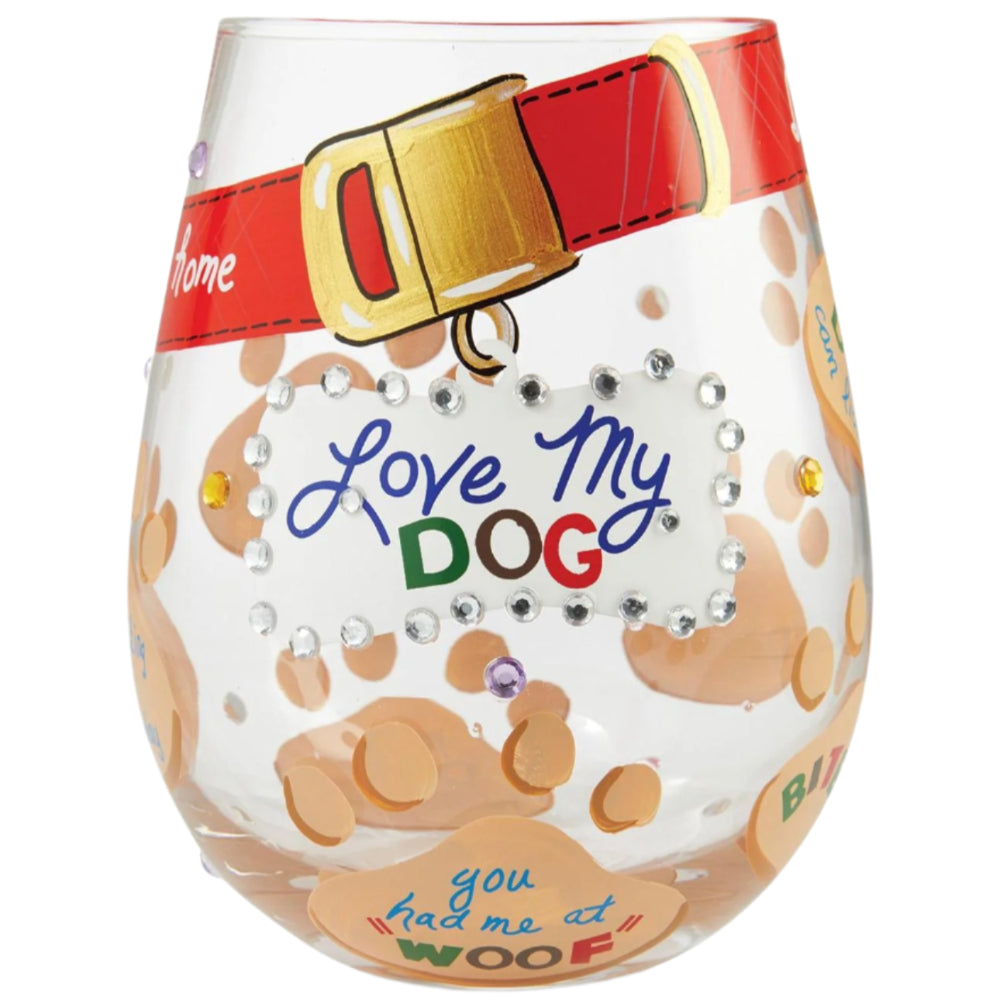 Lolita Hand-Painted Stemless Wine Glasses - 20 oz.