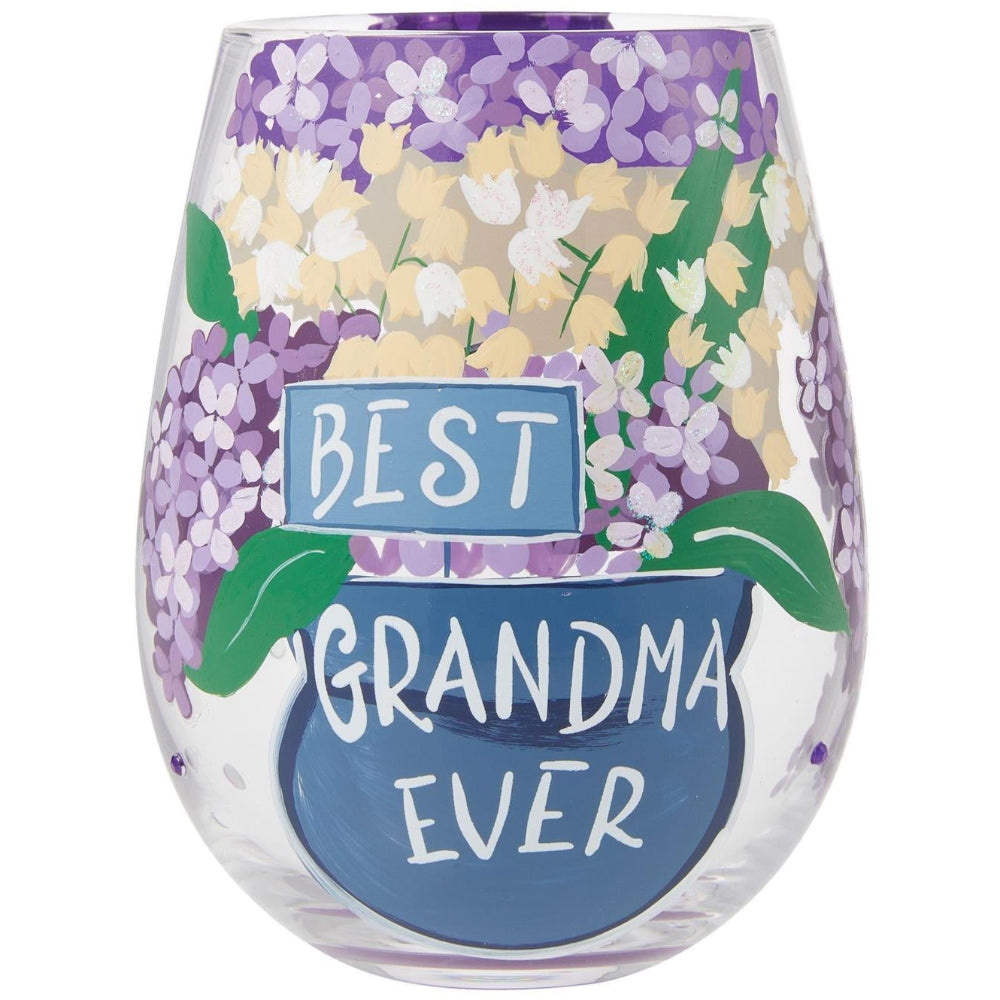 Lolita Hand-Painted Stemless Wine Glasses - 20 oz.