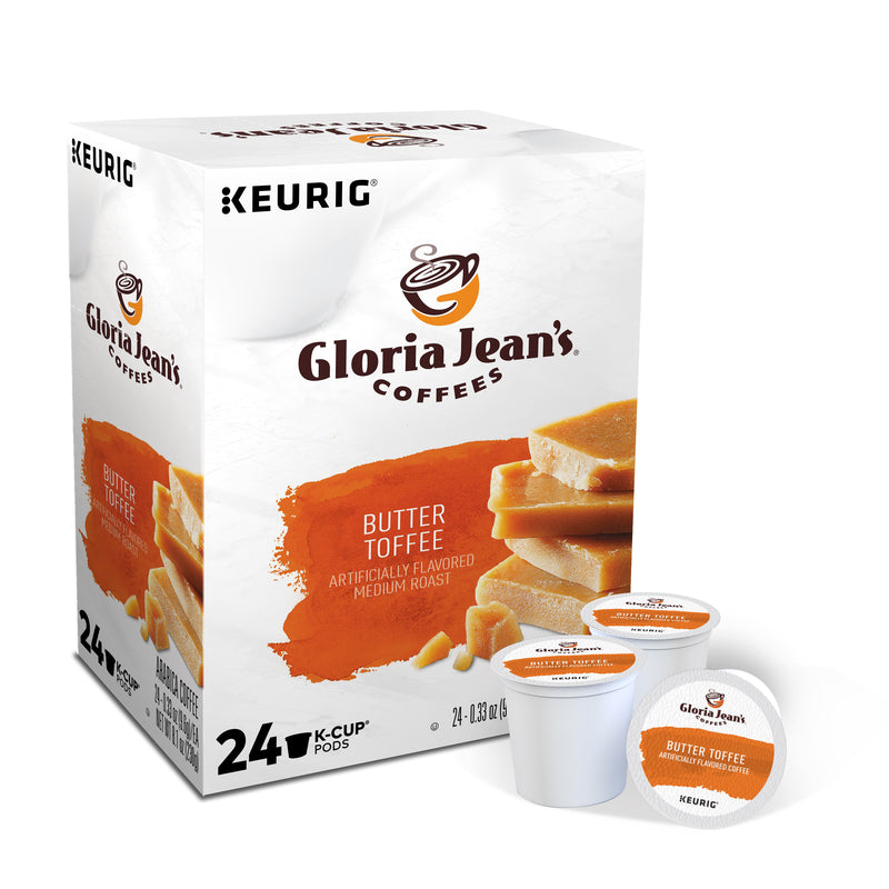 Gloria Jean's Butter Toffee Coffee K-Cups - 24 Pack